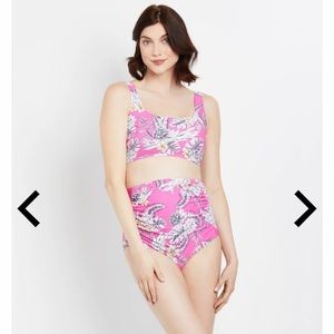 Motherhood Maternity 2PC Pink Floral Bikini Swimsuit - Size Small